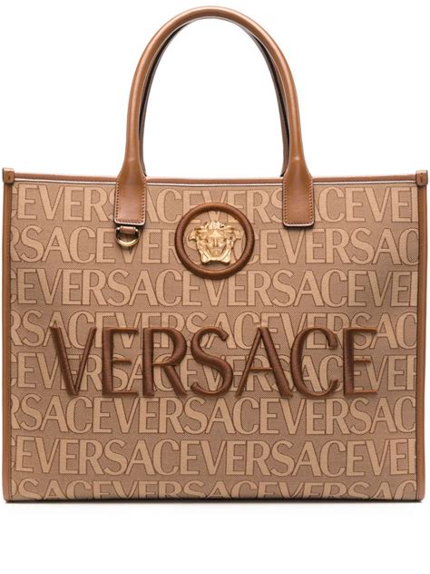 versace jacquard tote bag